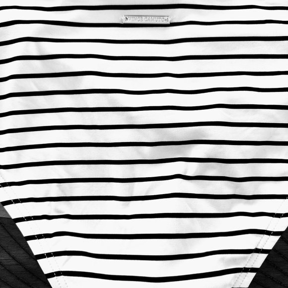 Vince Camuto Womens Bikini Set Stripes Ruffle Shoulder - Picture 4 of 8